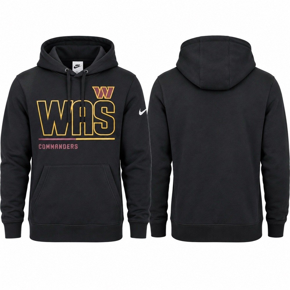 Nike Washington Commanders Hoodie Men’s Small Black NFL Pullover WAS NWT